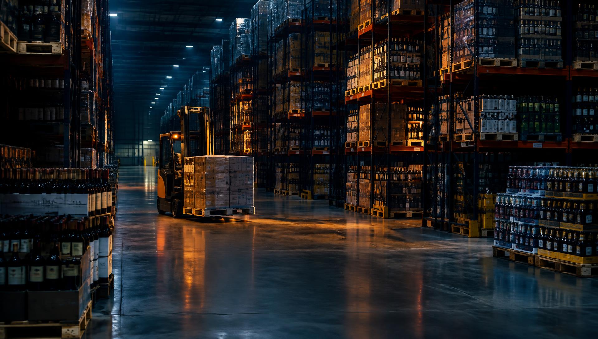 Liquor distribution warehouse